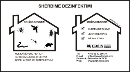 Tirane, - SHERBIM DEZINFEKTIMI