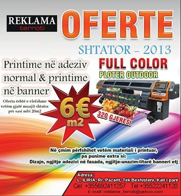 Shkoder, - Sherbime ne fushen e reklamimit