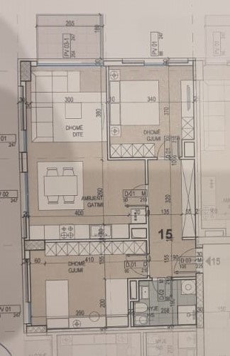 Tirane, shitet apartament 2+1+BLK Kati 3, 98 m² 108.339 Euro (QSUT)