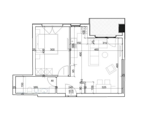 Tirane, shitet apartament 1+1+BLK Kati 5, 66 m² 79.800 Euro (LAPRAKE)