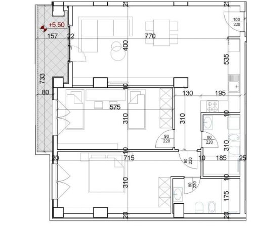 Tirane, shitet apartament 2+1+BLK Kati 1, 126 m² 139.040 Euro (Laprakë)