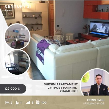 Tirane, shes apartament 2+1+BLK Kati 8, 109 m² 122.000 Euro (Xhamlliku)