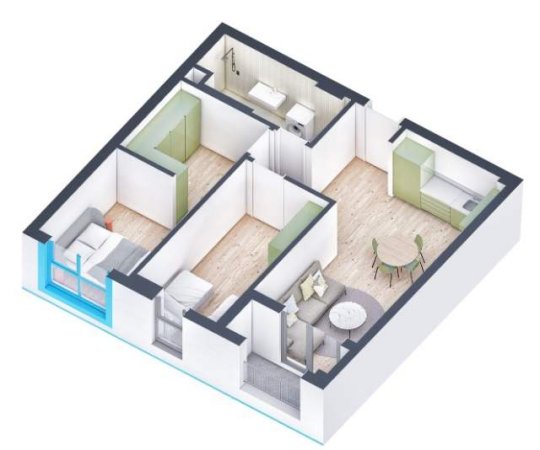 Tirane, shes apartament 2+1+BLK Kati 4, 82 m² 84.000 Euro (Rruga Pasho Hysa Ali Demi)