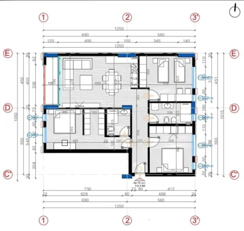 Tirane, shes apartament 3+1+Ballkon Kati 7, 131 m² 265.000 € (Bulevardi i Ri)