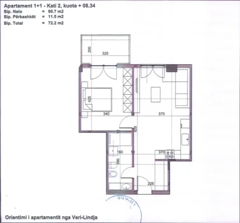 Tirane, shitet apartament 2+1+Ballkon Kati 2, 113 m² (Gaqo Avrazi, Kompleksi VIVA)