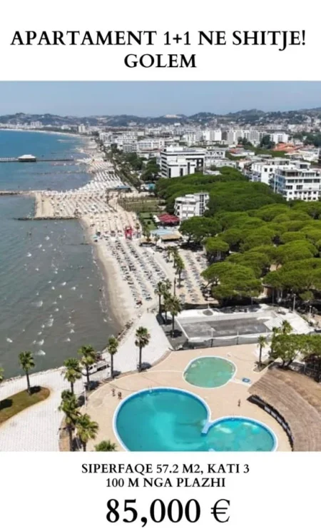 Golem, shitet apartament 1+1+Aneks+Ballkon Kati 3, 58 m² 85.000 € (golem)