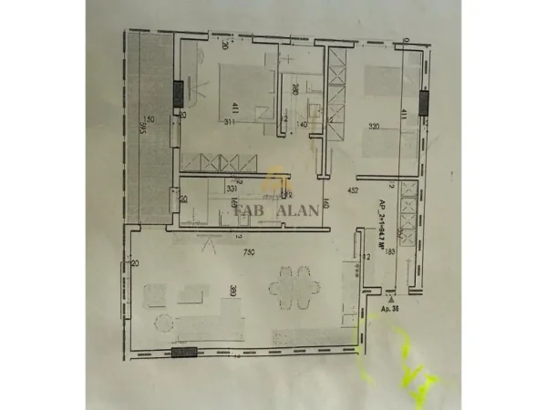 Tirane, shitet apartament 2+1 Kati 3, 111 m² 80.800 € (Kamez)