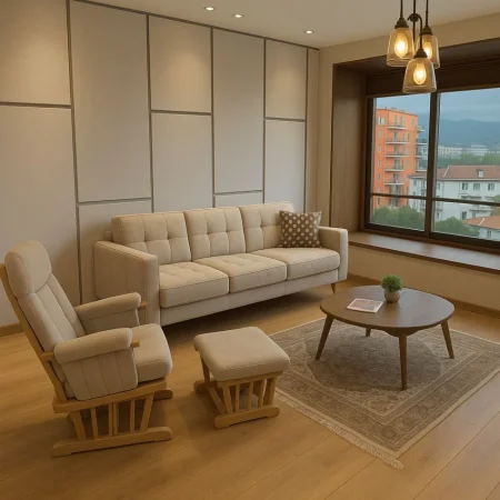 Tirane, jepet me qera apartament 2+1+Aneks+Ballkon Kati 4, 90 m² 1.200 € (ambasada amerikane)