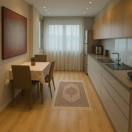 Tirane, jepet me qera apartament 2+1+Aneks+Ballkon Kati 4, 90 m² 1.200 € (ambasada amerikane)