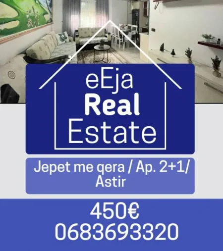 Tirane, jepet me qera apartament 2+1+Ballkon Kati 6, 90 m² 450 € (Astir)