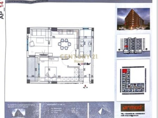 Tirane, shitet apartament Kati 3, 78 m² 59.000 € 
