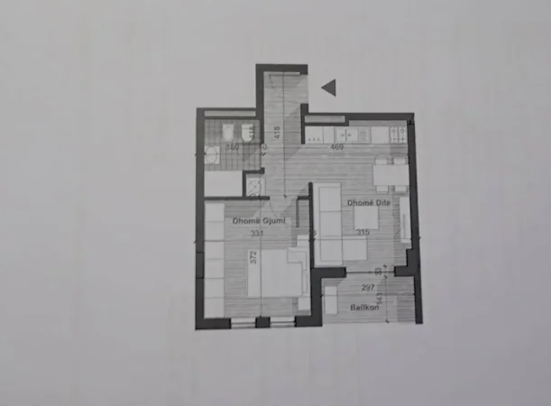 Tirane, shitet apartament 1+1+Ballkon Kati 7, 56 m² 62.000 € (Gryka e Kaçanikut)