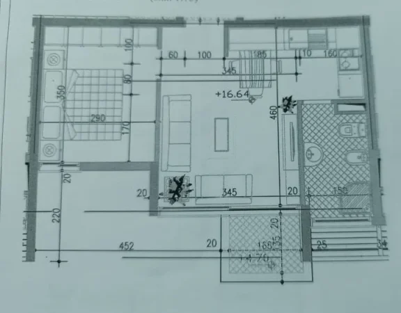 Tirane, jepet me qera apartament 1+1+Ballkon Kati 5, 50 m² 400 € (Ish Fusha E Aviacionit)