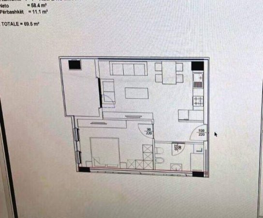 Tirane, shitet apartament 1+1+BLK Kati 1, 69 m² 77.000 Euro (Laprakë)
