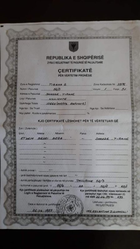 Tirane, shes toke bujqesore 11.660 m² 0 Euro