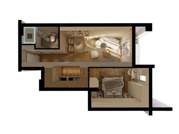 Tirane, shitet apartament 1+1+Ballkon Kati 1, 60 m² 140.000 € ((+Post Parki) Liqeni i Thate, Park Life Residence)