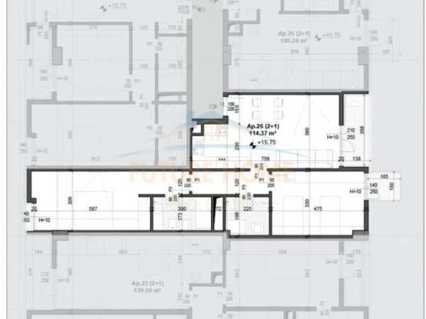 Tirane, shitet apartament 1+1+Aneks+Ballkon Kati 4, 114 m² 165.836 € (Fusha e Aviacionit)