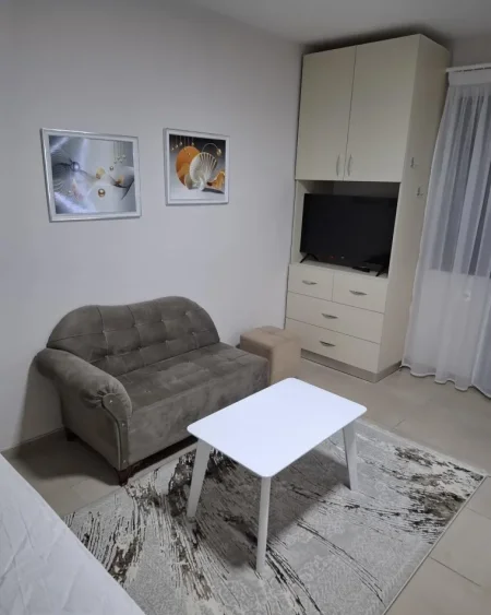 Tirane, jepet me qera garsonier Kati 1, 25 m² 330 € (21 DHJETORI – PRANË HOTEL MONDIAL)
