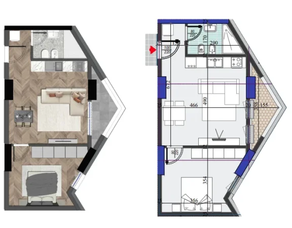 Tirane, shitet apartament 1+1+Ballkon Kati 3, 71 m² 125.000 € (dritan hoxha)