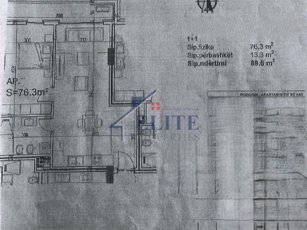 Vlore - Lungomare - Uji i Ftohte, jepet me qera apartament 1+1+Ballkon Kati 4, 90 m² 232.960 € (Poseidon Residence)