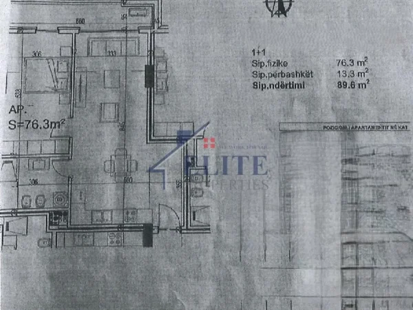 Vlore - Lungomare - Uji i Ftohte, jepet me qera apartament 1+1+Ballkon Kati 4, 90 m² 232.960 € (Poseidon Residence)
