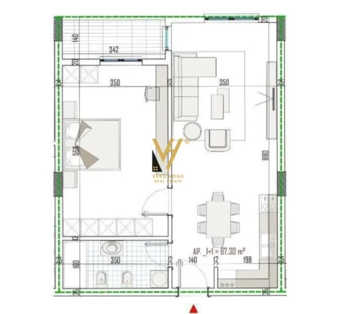 Tirane, shitet apartament 1+1+Ballkon Kati 4, 78 m² 85.880 € (PASKUQAN)
