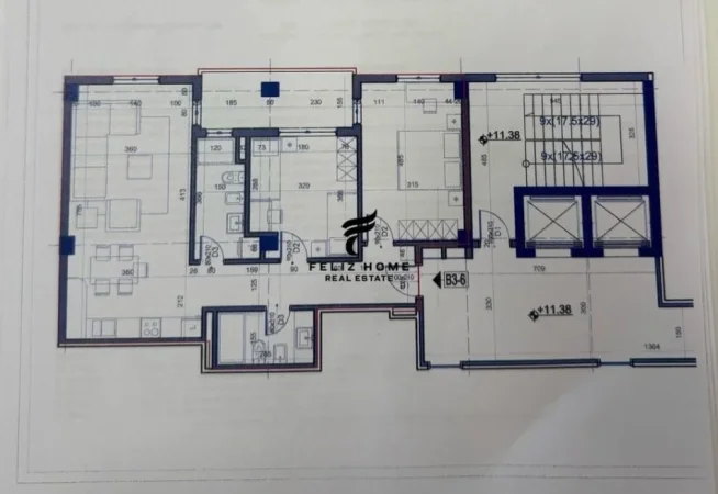 Tirane, shitet apartament 2+1+Ballkon Kati 3, 108 m² 145.200 € (YZBERISHT)