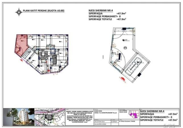 Tirane, shes apartament 2+1+Ballkon Kati 7, 107 m² (SHKOLLA E BALETIT)
