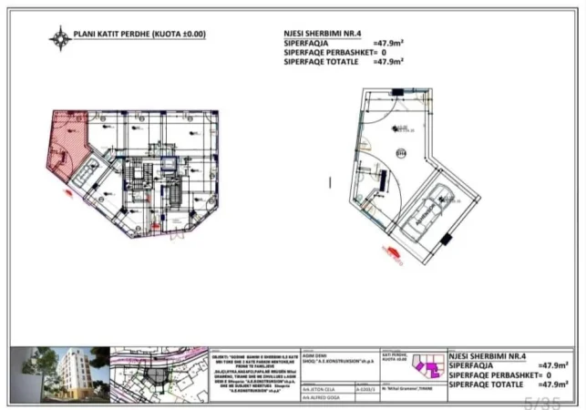Tirane, shes apartament 2+1+Ballkon Kati 7, 107 m² (SHKOLLA E BALETIT)