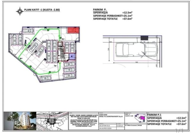 Tirane, shes apartament 2+1+Ballkon Kati 7, 107 m² (SHKOLLA E BALETIT)