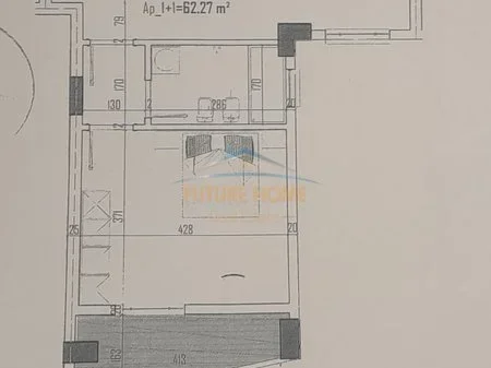 Shitet, Apartament 1+1, Rezidenca Majestic, Paskuqan, Tiranë. AREA52473