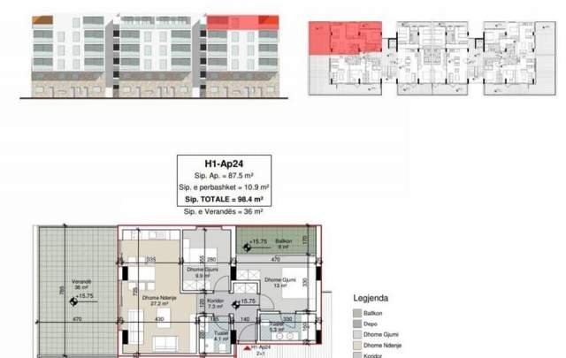 Durres,  Shesim Apartamente ne nje nder Komplekset me te Bukura te Gjiri i Lalzit, Lalzit Bay Resort 44 m² 1.500 Euro/m2 (Gjiri i Lalzit)