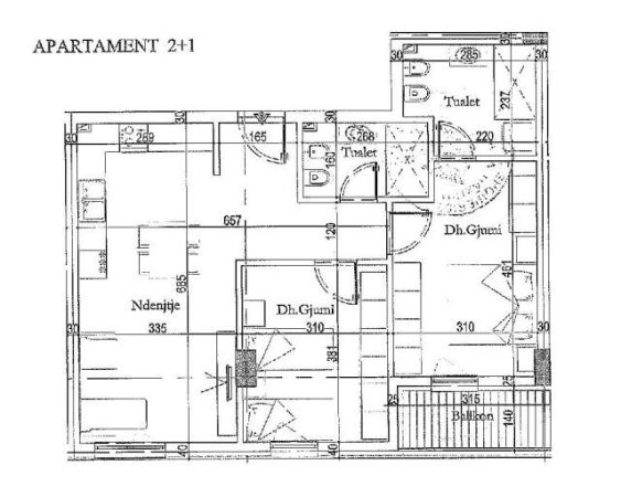 Tirane, shitet apartament 2+1+BLK Kati 1, 94 m² 89.300 Euro (Kthesa e Kamzes)