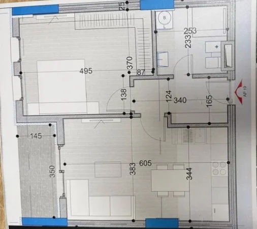 Tirane, shitet apartament 1+1 Kati 6, 74 m² 77.805 € ( SHITET SUPER APARTAMENTI 1+1 NË PASKUQAN – FAZA E GROPËS)