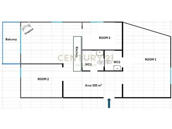 Tirane, shitet apartament 3+1+Ballkon Kati 8, 105 m² 125.000 €