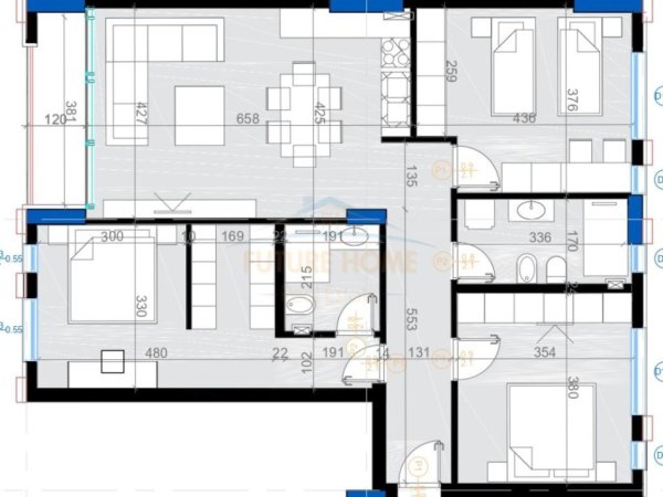 Tirane, shitet apartament 3+1+Aneks+Ballkon Kati 8, 132 m² 263.400 € (jordan misja)