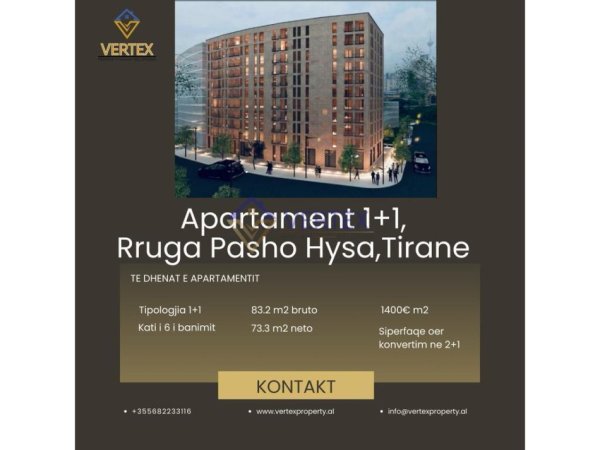 Apartament 1+1 Për Shitje në Ali Demi, Tiranë - 116450€ | 83.2 m²