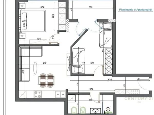 Tirane, shes apartament 2+1 , 86 m² 240.000 € (Sheshi Willson)