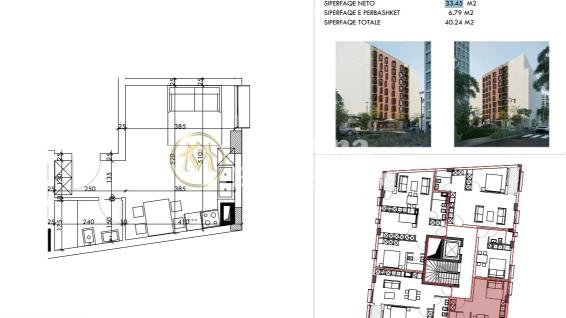 Tirane, shitet apartament Kati 4, 40 m² 75.300 € (Rruga 5 Maji)