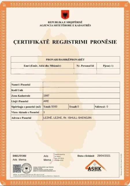 Lezhe, shitet , 10.000 m² (shengjin)