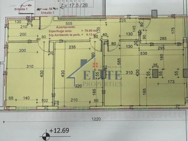 Tirane, shitet apartament 2+1+Ballkon Kati 5, 82 m² 185.000 € (Kristal Center)