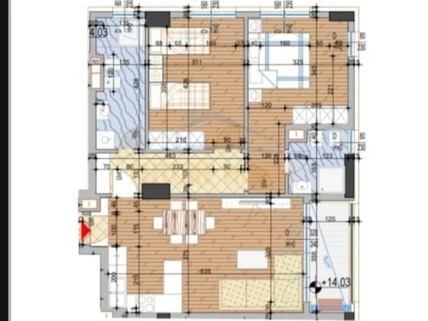 Tirane, shitet apartament 1+1 Kati 3, 53 m² 