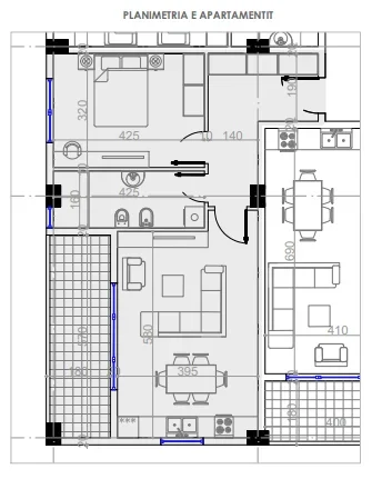 Tirane, shitet apartament 1+1+Ballkon Kati 3, 81 m² 113.000 € (unaza e madhe)