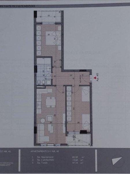 Tirane, shitet apartament 2+1+Ballkon Kati 4, 97 m² 95.000 € (Univers City)