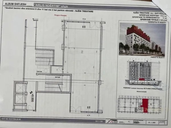 Tirane, jepet me qera ambjent biznesi Kati 0, 121 m² 3.500 € (Rruga e Kavajes)