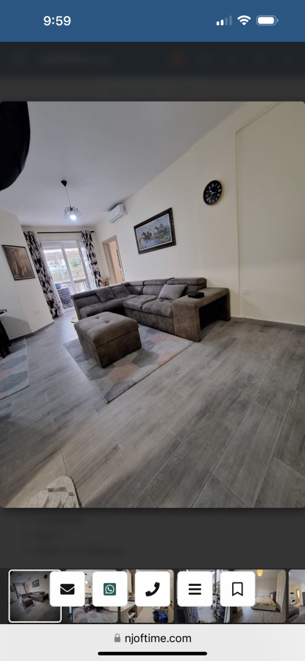 Tirane, jepet me qera apartament 1+1+Ballkon Kati 2, 65 m²
