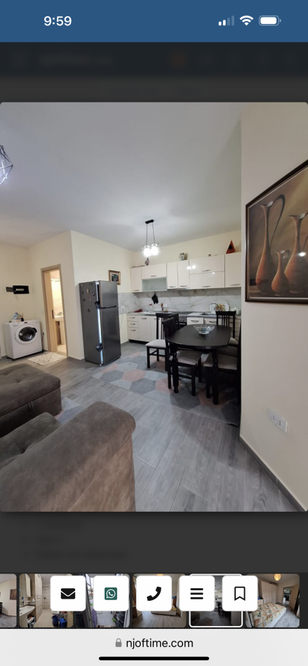 Tirane, jepet me qera apartament 1+1+Ballkon Kati 2, 65 m²