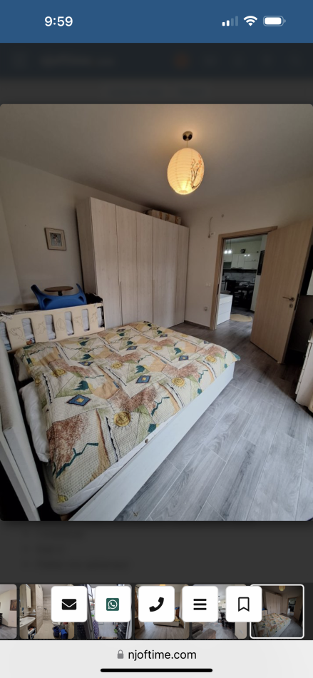 Tirane, jepet me qera apartament 1+1+Ballkon Kati 2, 65 m²