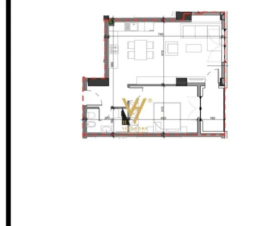 Tirane, shitet apartament 1+1+Ballkon Kati 4, 78 m² 188.000 € (BRRYLI)