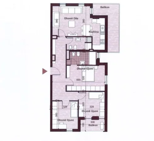 Tirane, shitet apartament 3+1 Kati 6, 140 m² 130.000 € (Univers city)